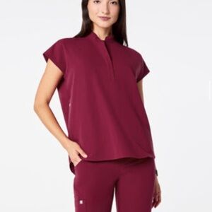 Figs Women's Burgundy Blouse